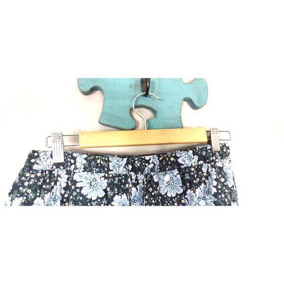 J Crew Collection Blue Long A-Line Skirt Double Side Slits Pockets Tie Small - Picture 5 of 16